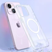Apple İphone 15 Uyumlu Magsafe Şeffaf Kılıf - 3