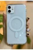 Iphone 11-12-pro  Görünümlü Uyumlu MAGSAFE Özellikli Darbe Önleyici Şeffaf Silikon Kılıf thumbnail 4
