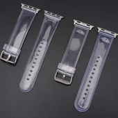 ​​​Apple Watch Ultra 49mm Kordon KRD-13 Şeffaf Silikon Strap Kayış - 2