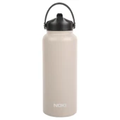 Noki Çevir Aç Kapak Pipetli Taşıma Kulplu Çelik Termos Matara 960 ml (T-0127) - 1