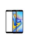 Samsung Galaxy J4 Plus Davin 5D Cam Ekran Koruyucu Siyah - 1