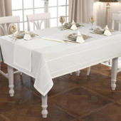 Schafer Home Dora Masa Örtüsü 10 parça - Krem - 1