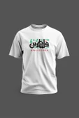 Kısa Kollu Ortalı Büyük Filistin Arapça Ve Ingilizce Renkli Yazısı Dijital Baskılı Unisex S - 2xl T3 - 3