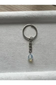 8 mm opal taşı gümüş anahtarlık - 1