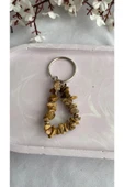 Odun Jasper Doğal Taş Anahtarlık - 1