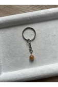 8 mm güneş taşı gümüş anahtarlık - 1