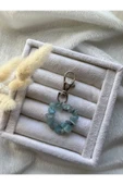 Akuamarin Doğal Taş Anahtarlık Charm - 1
