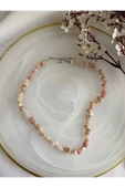 Pembe Opal Taşı Doğal Taş Kolye - 1