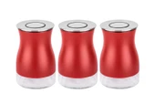 Tantitoni 3 Parça Kırmızı Cam Kavanoz Seti 730ml thumbnail 1