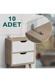 10 Adet Deprem İçin Ultra Dayanıklı Çivisiz Duvarı Delmeden Ayarlanabilir Eşya Sabitleyici Aparat - 1