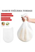 Orta Hamur Torbası Silikon Şeffaf Hamur Yoğurma Torbası Ekmek Makarna Mantı Hamuru Kolay Yo - 3