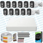 PROVZEN UNV 11 KAMERALI 7/24 RENKLİ GÜVENLİK KAMERASI MİKROFONLU - 1