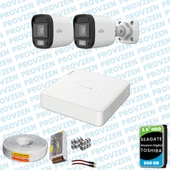 PROVZEN UNV 2 KAMERALI 7/24 RENKLİ GÜVENLİK KAMERASI MİKROFONLU - 1