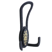 Mobilya Portmanto Vestiyer Duvar Banyo Askısı Metal Dolap Elbise Askılığı Mat Siyah Desenli 4 Adet - 2