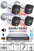 FURY 4 LÜ Sesli Gece Renkli Görüş Güvenlik Kamerası Su Geçirmez Güvenlik Kamerası Seti 1TB - 2