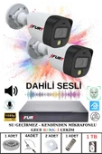 FURY 2 li Sesli Gece Renkli Görüş Güvenlik Kamerası Su Geçirmez Güvenlik Kamerası Seti 1TB thumbnail 2