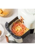 50 Adet 20 cm Air Fryer Pişirme Kağıdı Tek Kullanımlık Yağ Geçirmez Yuvarlak Tabak Model PVC - 2