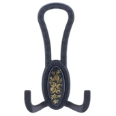 Mobilya Portmanto Vestiyer Duvar Banyo Askısı Metal Dolap Elbise Askılığı Mat Siyah Desenli 4 Adet - 7