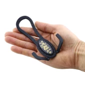 Mobilya Portmanto Vestiyer Duvar Banyo Askısı Metal Dolap Elbise Askılığı Mat Siyah Desenli 4 Adet - 5