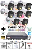 FURY 8 li Sesli Gece Renkli Görüş Güvenlik Kamerası Su Geçirmez Güvenlik Kamerası Seti 250GB thumbnail 1