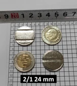 100 Adet 2/1 Çeltikli 24/2 Mm Langırt Oyun Makineleri & Oto yıkama jetonu - 1