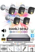 FURY 5 li Sesli Gece Renkli Görüş Güvenlik Kamerası Su Geçirmez Güvenlik Kamerası Seti 250GB thumbnail 1
