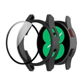 Sneezy Samsung Galaxy Watch 4 44mm PC Sert Kasa Ve Ekran Koruyucu  Siyah - 4