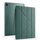 Samsung Tab A9 Plus X210 11 İnç Katlanabilir Kalemlikli Standlı Akıllı Kılıf  Gri - 7