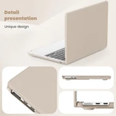 Apple Macbook Pro 14inç M1/M2 A2442 A2779 Kılıf Synthetic İpeksi Deri Standlı Havalandırmalı Kapak 2021 2022 - 10