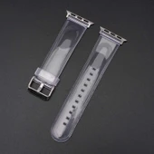 ​​​Apple Watch 7 45mm KRD-13 Şeffaf Silikon Kordon - 4