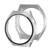 Sneezy Huawei Gt3 Pro 46mm PC Sert Kasa Ve Ekran Koruyucu  Gümüş thumbnail 2