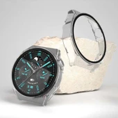 Sneezy Huawei Gt3 Pro 46mm PC Sert Kasa Ve Ekran Koruyucu  Şeffaf thumbnail 3