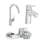 Artema Flow Round Lavabo Musluk, Eviye Mutfak ve Banyo Batarya Seti thumbnail 1