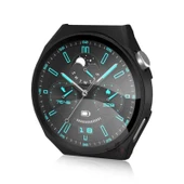 Sneezy Huawei Gt3 Pro 46mm PC Sert Kasa Ve Ekran Koruyucu  Siyah - 6