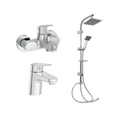 Artema Flow Round Lavabo Banyo Batarya GMS Karine Duş Seti thumbnail 1