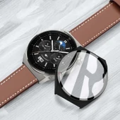 Sneezy Huawei Gt3 Pro 46mm PC Sert Kasa Ve Ekran Koruyucu  Siyah - 4
