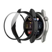 Sneezy Huawei Gt3 Pro 46mm PC Sert Kasa Ve Ekran Koruyucu  Siyah - 1