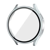 Sneezy Samsung Galaxy Watch 4 44mm PC Sert Kasa Ve Ekran Koruyucu  Gümüş thumbnail 3