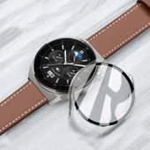 Sneezy Huawei Gt3 Pro 46mm PC Sert Kasa Ve Ekran Koruyucu  Şeffaf thumbnail 4