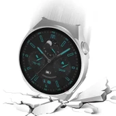 Sneezy Huawei Gt3 Pro 46mm PC Sert Kasa Ve Ekran Koruyucu  Gümüş thumbnail 5