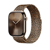 Apple Watch 40mm Zore KRD-01 Leopar Desenli Metal Kordon thumbnail 1