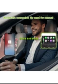 Cbtx Pl8 Carplay / Android Auto Kablosuz Video Kutusu Araç Akıllı Carplay Adaptörüne Kablolu - Karbon Fiber Doku - 10