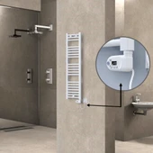 HAITI Elektrikli Havlupan 300x1100 Düz Beyaz (Thesis Termostat) 300W - 1