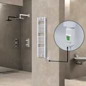 HAITI Elektrikli Havlupan 300x1200 Düz Beyaz (OnOff Düğmeli) 300W - 1