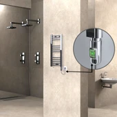 HAITI Elektrikli Havlupan 300x700 Düz Krom (OnOff Düğmeli) 200W - 1