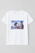 Erkek Bisiklet Yaka %100 Pamuk Belek Baskılı Kısa Kollu T-shirt - 3