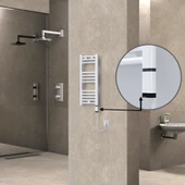 HAITI Elektrikli Havlupan 300x700 Düz Beyaz (OneD OnOff ) Sağ 200W - 1