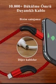 2.4AMPER 1Metre USB to TYP-C Güçlendirilmiş Örgülü Şarj ve Data Kablosu BDL-V10 - 2