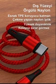 2.4AMPER 1Metre USB to TYP-C Güçlendirilmiş Örgülü Şarj ve Data Kablosu BDL-V10 - 4