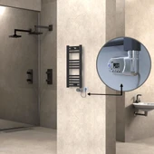 HAITI Elektrikli Havlupan 300x700 Düz Antrasit (Thesis Termostat) 200W - 1
